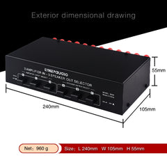 3 Input 3 Output Power Amplifier And Speaker Switcher Speaker Switch Splitter Comparator, B036