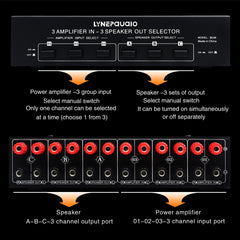 3 Input 3 Output Power Amplifier And Speaker Switcher Speaker Switch Splitter Comparator, B036