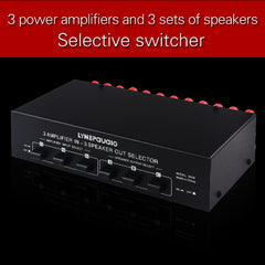 3 Input 3 Output Power Amplifier And Speaker Switcher Speaker Switch Splitter Comparator, B036