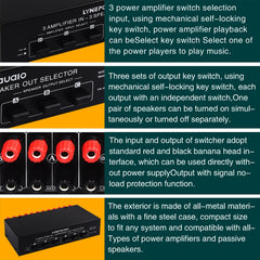 3 Input 3 Output Power Amplifier And Speaker Switcher Speaker Switch Splitter Comparator, B036