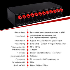 3 Input 3 Output Power Amplifier And Speaker Switcher Speaker Switch Splitter Comparator, B036