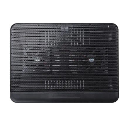 N128 Work Game Dual Fan Laptop Cooling Pad Heat Dissipation Holder with LED Light, N128