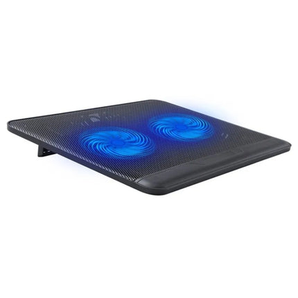 N128 Work Game Dual Fan Laptop Cooling Pad Heat Dissipation Holder with LED Light, N128