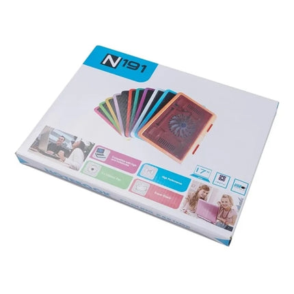 N191 USB Powered Portable Slim Silent Fan Laptop Cooling Pad with Stand, N191
