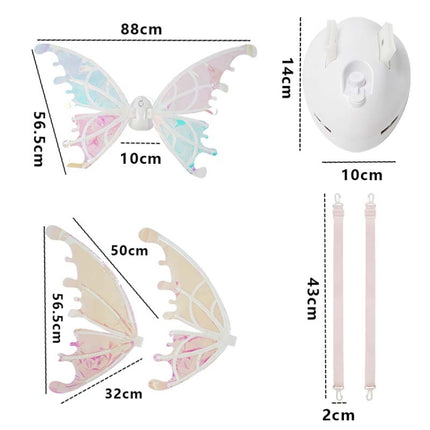 Rockwoo R01 DIY Electric Butterfly Elf Wings Toy, With Light, No Light