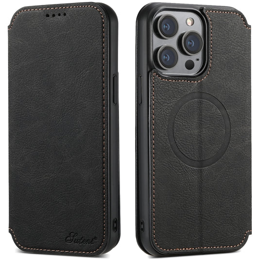 Suteni J06 Multifunctional Leather Magnetic Magsafe Phone Case, For iPhone 12/12 Pro, For iPhone 12 Pro Max, For iPhone 13, For iPhone 13 Pro, For iPhone 13 Pro Max, For iPhone 14, For iPhone 14 Pro, For iPhone 14 Plus