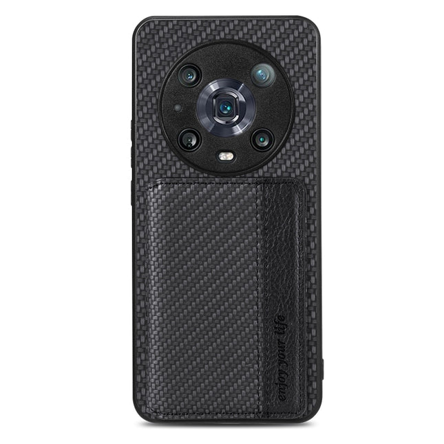 Carbon Fiber Magnetic Card Bag Phone Case