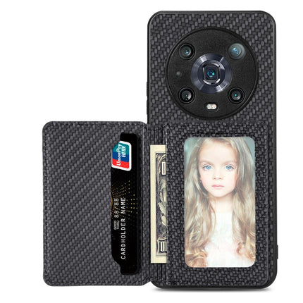 Carbon Fiber Magnetic Card Bag Phone Case