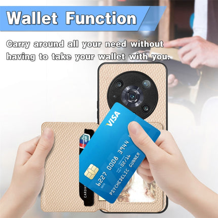 Carbon Fiber Magnetic Card Bag Phone Case