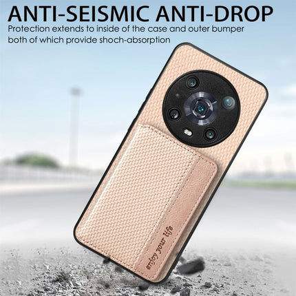 Carbon Fiber Magnetic Card Bag Phone Case