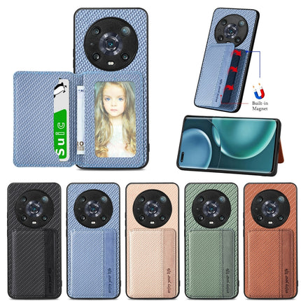 Carbon Fiber Magnetic Card Bag Phone Case