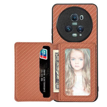 Carbon Fiber Magnetic Card Bag Phone Case