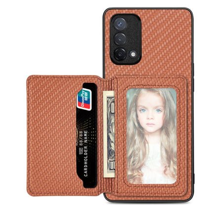 Carbon Fiber Magnetic Card Bag Phone Case, For OPPO A74 5G, For OPPO A78, For OPPO A94 5G, For OPPO Find X6 Pro