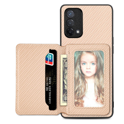 Carbon Fiber Magnetic Card Bag Phone Case, For Xiaomi Redmi Note 10 5G, For Xiaomi Redmi Note 12 5G Global, For OPPO A74 5G