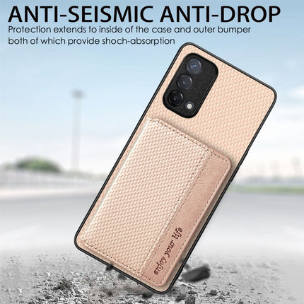 Carbon Fiber Magnetic Card Bag Phone Case, For OPPO A74 5G, For OPPO A78, For OPPO A94 5G, For OPPO Find X6 Pro