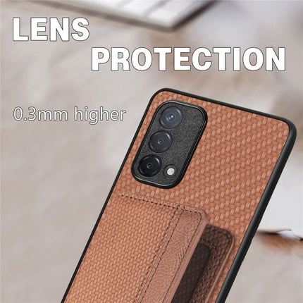 Carbon Fiber Magnetic Card Bag Phone Case, For OPPO A74 5G, For OPPO A78, For OPPO A94 5G, For OPPO Find X6 Pro