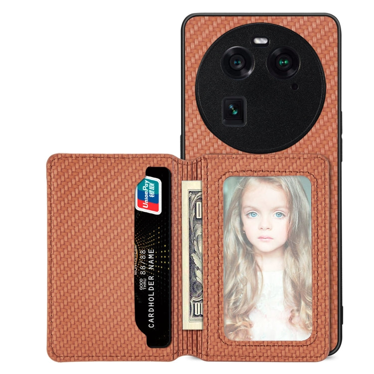 Carbon Fiber Magnetic Card Bag Phone Case
