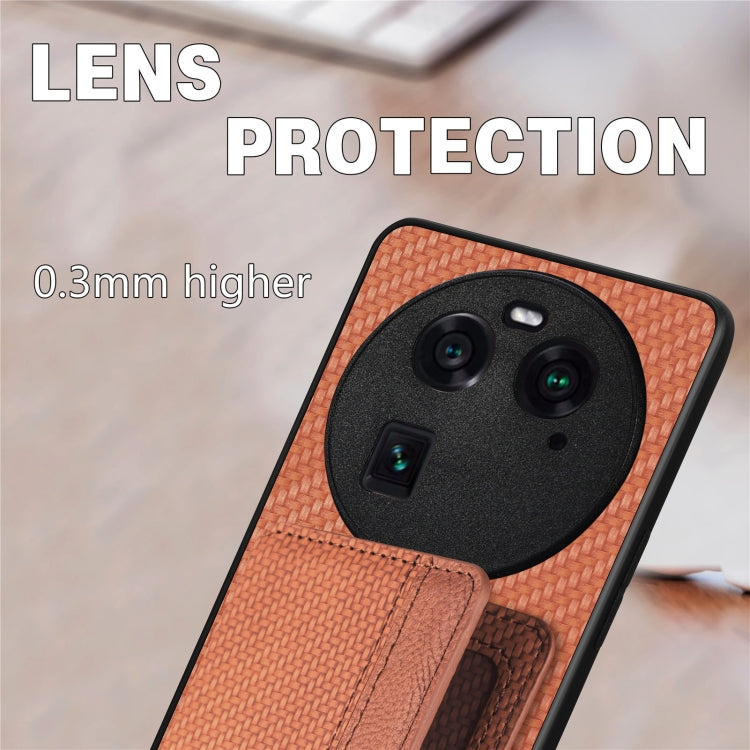 Carbon Fiber Magnetic Card Bag Phone Case