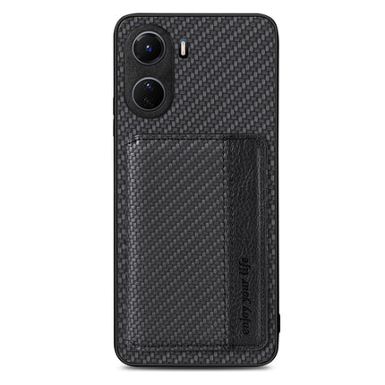 Carbon Fiber Magnetic Card Bag Phone Case, For vivo Y16, For vivo Y21, For Xiaomi 13 Lite, For Xiaomi Mi 11 Lite