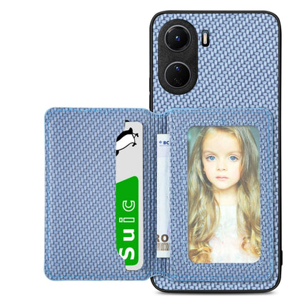 Carbon Fiber Magnetic Card Bag Phone Case, For vivo Y16, For vivo Y21, For Xiaomi 13 Lite, For Xiaomi Mi 11 Lite