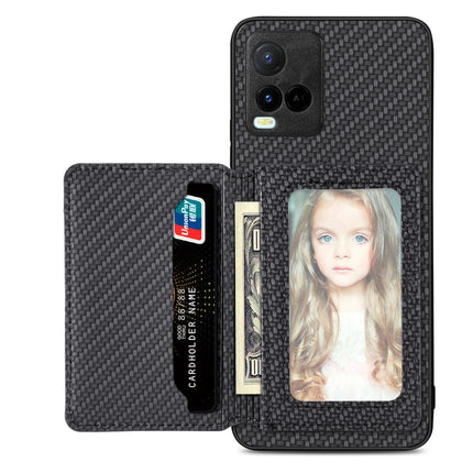 Carbon Fiber Magnetic Card Bag Phone Case, For vivo Y16, For vivo Y21, For Xiaomi 13 Lite, For Xiaomi Mi 11 Lite