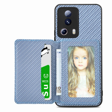 Carbon Fiber Magnetic Card Bag Phone Case, For vivo Y16, For vivo Y21, For Xiaomi 13 Lite, For Xiaomi Mi 11 Lite