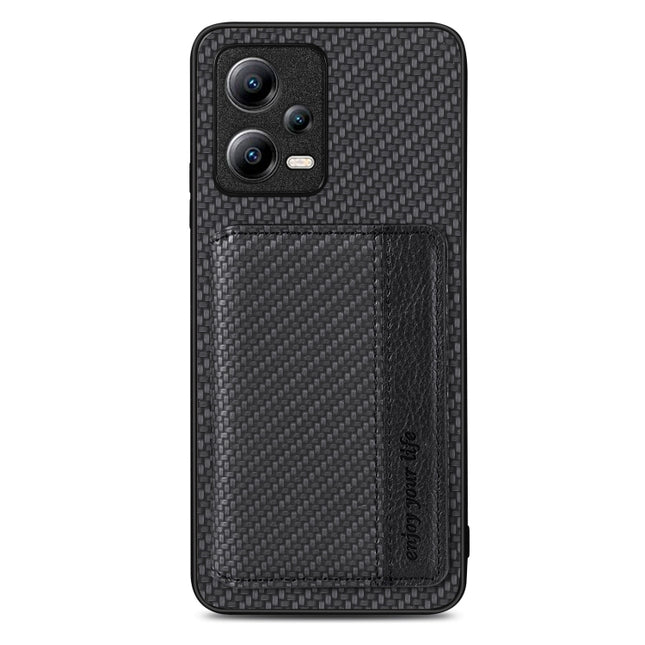 Carbon Fiber Magnetic Card Bag Phone Case