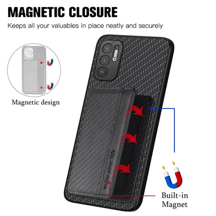 Carbon Fiber Magnetic Card Bag Phone Case, For Xiaomi Redmi Note 10 5G, For Xiaomi Redmi Note 12 5G Global, For OPPO A74 5G