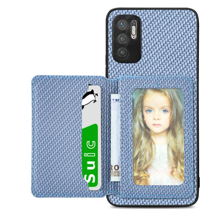 Carbon Fiber Magnetic Card Bag Phone Case, For Xiaomi Redmi Note 10 5G, For Xiaomi Redmi Note 12 5G Global, For OPPO A74 5G