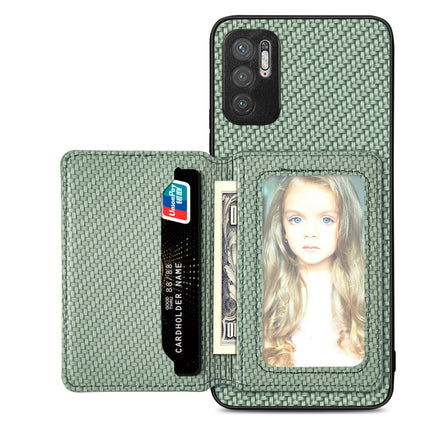 Carbon Fiber Magnetic Card Bag Phone Case, For Xiaomi Redmi Note 10 5G, For Xiaomi Redmi Note 12 5G Global, For OPPO A74 5G