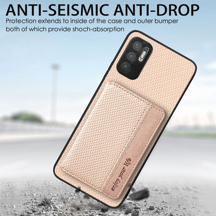 Carbon Fiber Magnetic Card Bag Phone Case, For Xiaomi Redmi Note 10 5G, For Xiaomi Redmi Note 12 5G Global, For OPPO A74 5G