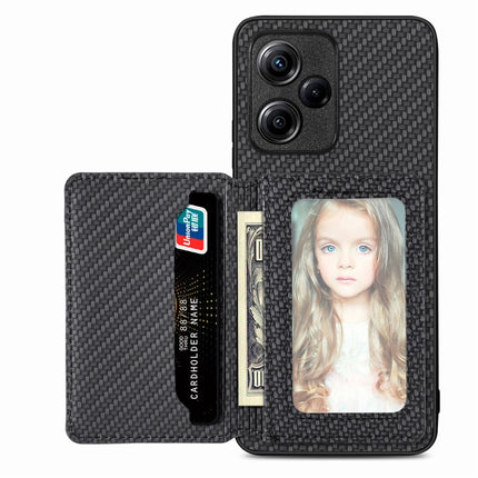 Carbon Fiber Magnetic Card Bag Phone Case, For Xiaomi Redmi Note 10 5G, For Xiaomi Redmi Note 12 5G Global, For OPPO A74 5G