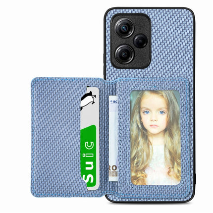 Carbon Fiber Magnetic Card Bag Phone Case, For Xiaomi Redmi Note 10 5G, For Xiaomi Redmi Note 12 5G Global, For OPPO A74 5G