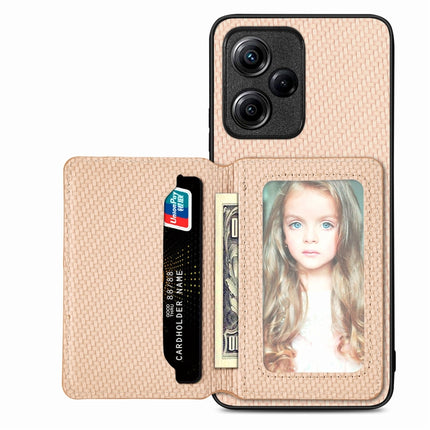 Carbon Fiber Magnetic Card Bag Phone Case, For Xiaomi Redmi Note 10 5G, For Xiaomi Redmi Note 12 5G Global, For OPPO A74 5G