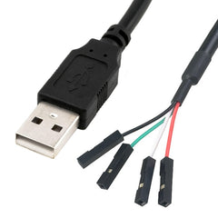 JUNSUNMAY USB 2.0 A to Female 4 Pin Dupont Motherboard Header Adapter Extender Cable, Length: 0.3m, USB Male, USB Female