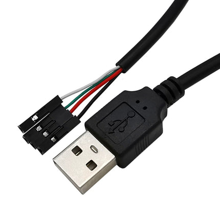 JUNSUNMAY USB 2.0 A to Female 4 Pin Dupont Motherboard Header Adapter Extender Cable, Length: 0.3m, USB Male, USB Female