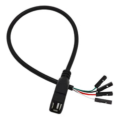 JUNSUNMAY USB 2.0 A to Female 4 Pin Dupont Motherboard Header Adapter Extender Cable, Length: 0.3m, USB Male, USB Female