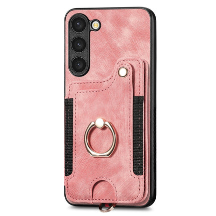 Retro Skin-feel Ring Multi-card Wallet Phone Case, For Samsung Galaxy S23+ 5G, For Samsung Galaxy S23 Ultra 5G, For Samsung Galaxy S22+ 5G, For Samsung Galaxy S22 Ultra 5G