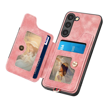 Retro Skin-feel Ring Multi-card Wallet Phone Case, For Samsung Galaxy S23+ 5G, For Samsung Galaxy S23 Ultra 5G, For Samsung Galaxy S22+ 5G, For Samsung Galaxy S22 Ultra 5G
