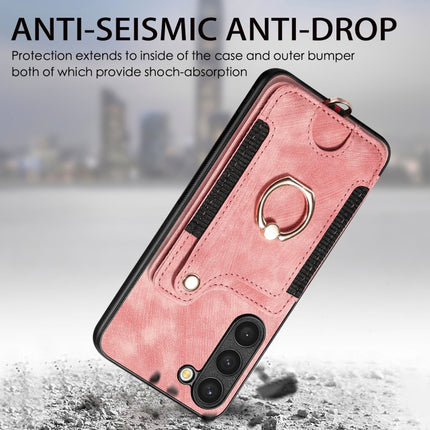 Retro Skin-feel Ring Multi-card Wallet Phone Case, For Samsung Galaxy S23+ 5G, For Samsung Galaxy S23 Ultra 5G, For Samsung Galaxy S22+ 5G, For Samsung Galaxy S22 Ultra 5G