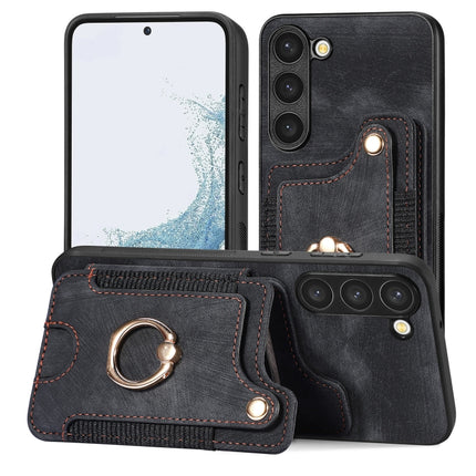 Retro Skin-feel Ring Multi-card Wallet Phone Case, For Samsung Galaxy S23+ 5G, For Samsung Galaxy S23 Ultra 5G, For Samsung Galaxy S22+ 5G, For Samsung Galaxy S22 Ultra 5G