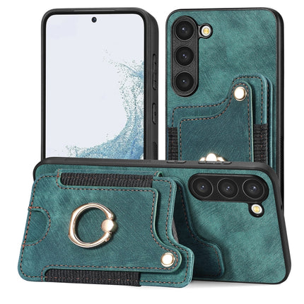 Retro Skin-feel Ring Multi-card Wallet Phone Case, For Samsung Galaxy S23+ 5G, For Samsung Galaxy S23 Ultra 5G, For Samsung Galaxy S22+ 5G, For Samsung Galaxy S22 Ultra 5G