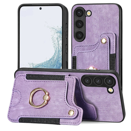 Retro Skin-feel Ring Multi-card Wallet Phone Case, For Samsung Galaxy S23+ 5G, For Samsung Galaxy S23 Ultra 5G, For Samsung Galaxy S22+ 5G, For Samsung Galaxy S22 Ultra 5G