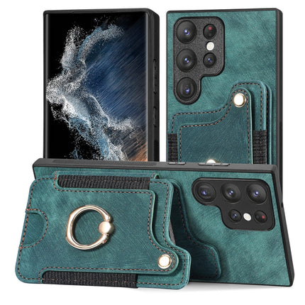 Retro Skin-feel Ring Multi-card Wallet Phone Case, For Samsung Galaxy S23+ 5G, For Samsung Galaxy S23 Ultra 5G, For Samsung Galaxy S22+ 5G, For Samsung Galaxy S22 Ultra 5G