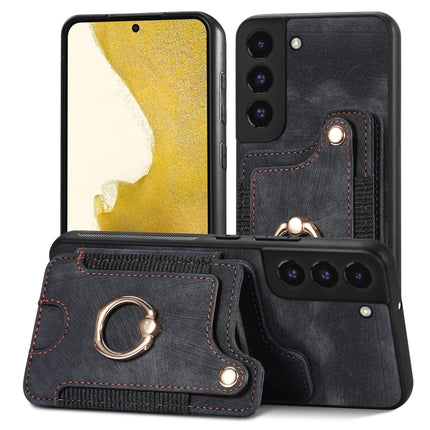 Retro Skin-feel Ring Multi-card Wallet Phone Case, For Samsung Galaxy S23+ 5G, For Samsung Galaxy S23 Ultra 5G, For Samsung Galaxy S22+ 5G, For Samsung Galaxy S22 Ultra 5G