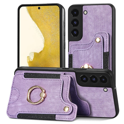 Retro Skin-feel Ring Multi-card Wallet Phone Case, For Samsung Galaxy S23+ 5G, For Samsung Galaxy S23 Ultra 5G, For Samsung Galaxy S22+ 5G, For Samsung Galaxy S22 Ultra 5G