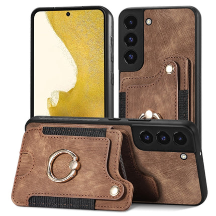 Retro Skin-feel Ring Multi-card Wallet Phone Case, For Samsung Galaxy S23+ 5G, For Samsung Galaxy S23 Ultra 5G, For Samsung Galaxy S22+ 5G, For Samsung Galaxy S22 Ultra 5G