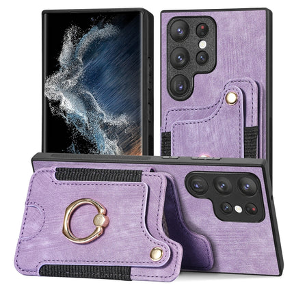Retro Skin-feel Ring Multi-card Wallet Phone Case, For Samsung Galaxy S23+ 5G, For Samsung Galaxy S23 Ultra 5G, For Samsung Galaxy S22+ 5G, For Samsung Galaxy S22 Ultra 5G