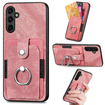 Retro Skin-feel Ring Card Wallet Phone Case, For Samsung Galaxy A14 5G, For Samsung Galaxy A22 4G, For Samsung Galaxy A22 5G, For Samsung Galaxy A30