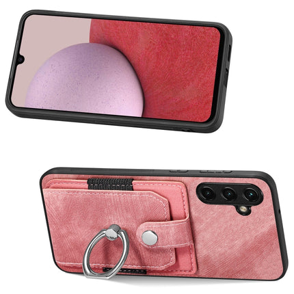 Retro Skin-feel Ring Card Wallet Phone Case, For Samsung Galaxy A14 5G, For Samsung Galaxy A22 4G, For Samsung Galaxy A22 5G, For Samsung Galaxy A30
